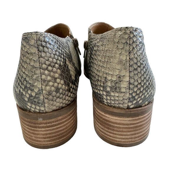 NWOT Lucky Brand Kenri Snakeskin Print Leather Booties Size 11M - Picture 9 of 16